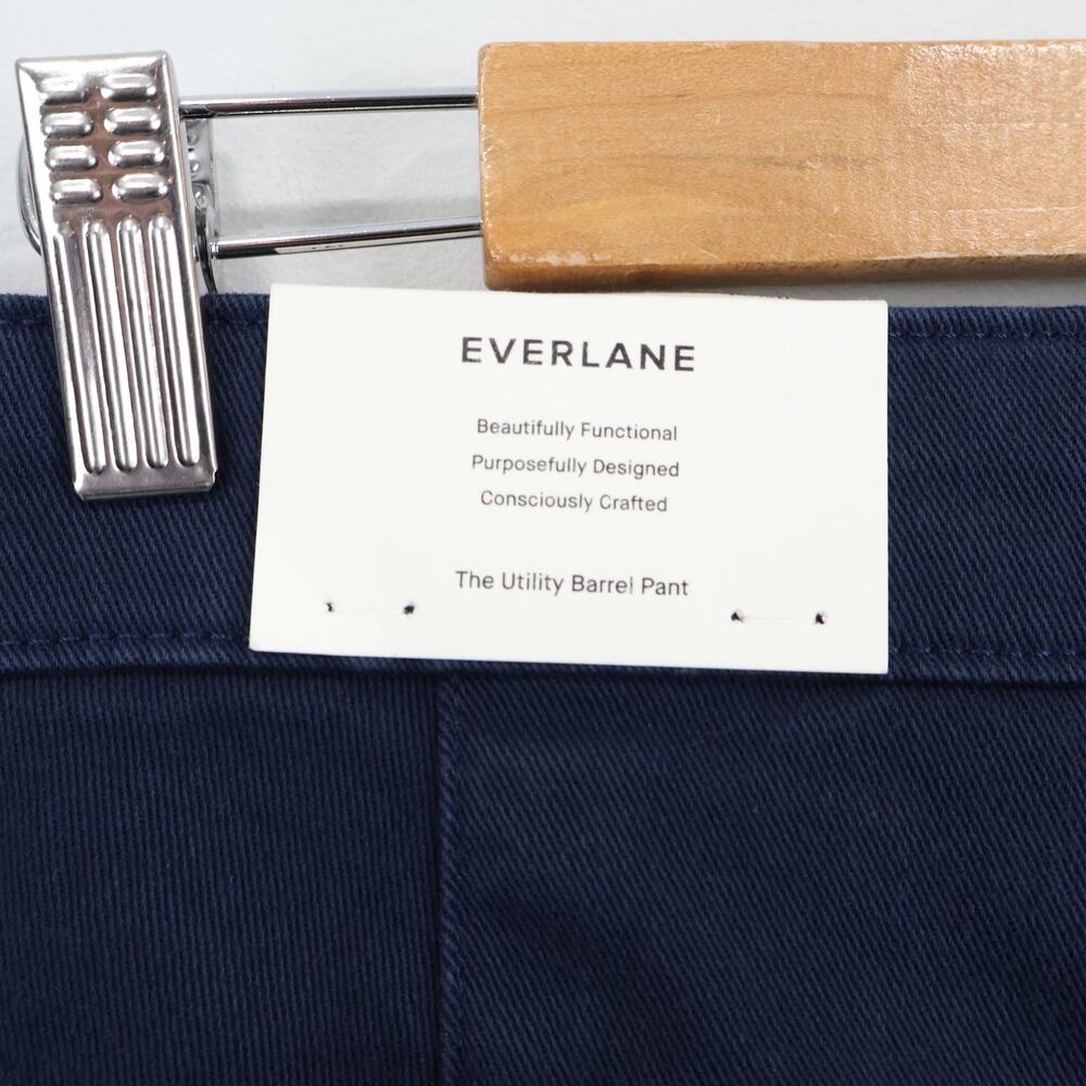 NWT Everlane The Utility Barrel Pant High Rise In Navy Blue Size 14 Tall - Picture 9 of 10
